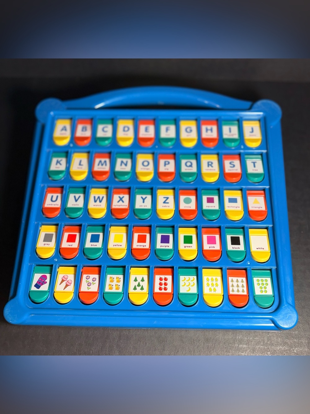Battat Hide & Seek Alphabet Learning Board 50 Pop Up Flaps ABC Numbers Colors